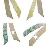 将图片加载到图库查看器，【中古】フルラ FURLA スカーフ スリム ミニ ツイリー 総柄 グラデーション ベージュ グリーン イエロー i0710lq0020
