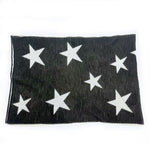 将图片加载到图库查看器，【中古】カリマール Calimar ニットストール マフラー 星柄 スター 透け感 ブラック ホワイト 黒 白 i0127m0076
