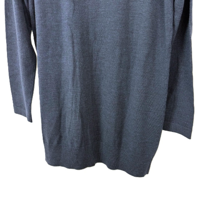【中古】スキャパ SCAPA カーディガン 長袖 Vネック シンプル ウール ネイビー 紺 i0807n0213