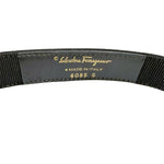 画像をギャラリービューアに読み込む, 【中古】サルヴァトーレフェラガモ Salvatore Ferragamo ヴァラリボン ベルト ブラック ゴールド金具 j0405oq04220
