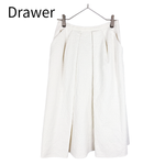将图片加载到图库查看器，【中古】ドゥロワー Drawer ジャカード ワイドタックスカート ホワイト 36 j0603h00318
