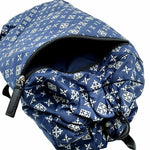 将图片加载到图库查看器，【中古】russet ラシット 総柄 リュック ネイビー 巾着式 バックパック i1012oq00717
