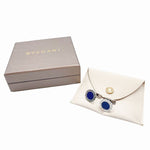 将图片加载到图库查看器，【中古】BVLGARI ブルガリ カフス カフリンクス シルバー ブルー ケース付き i1029pq02170
