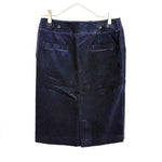 Load image into Gallery viewer, 【中古】オールドイングランド OLD ENGLAND セミタイトスカート コーデュロイ ひざ丈 ネイビー 紺 i0703n0034
