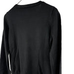 将图片加载到图库查看器，【中古】ヨーコチャン YOKO CHAN クルーネックニット 裾フリル 切り替え ブラック ネイビー 黒 紺 i0703n02410
