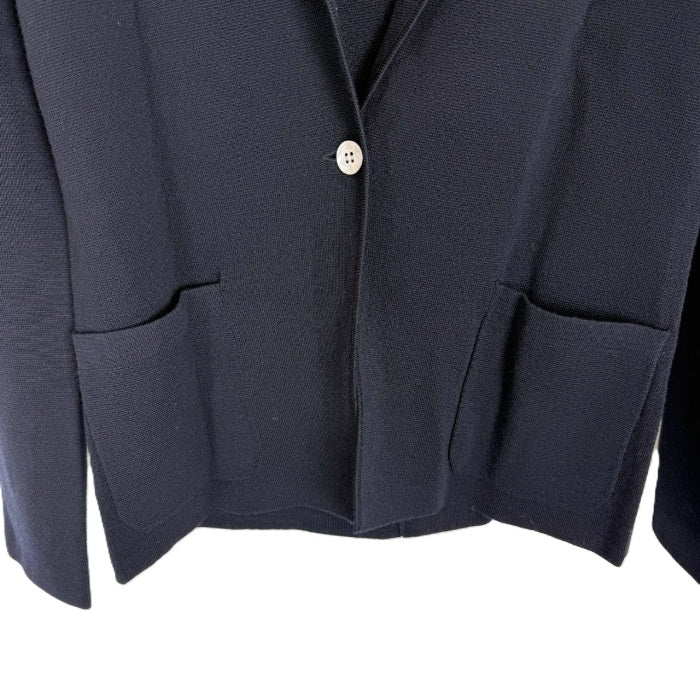 【中古】ユナイテッドアローズ UNITED ARROWS ニットジャケット シングルボタン ウール ネイビー 濃紺 i0515n0016