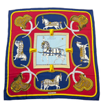 将图片加载到图库查看器，【中古】エルメス HERMES カレ90 盛装の馬 GRAND APPARAT スカーフ シルク100％ j0213aq009121
