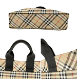 画像をギャラリービューアに読み込む, 【中古】バーバリー BURBERRY トートバッグ ノバチェック ベージュ ハンドバッグ レディース A4収納可 i1029pq00135
