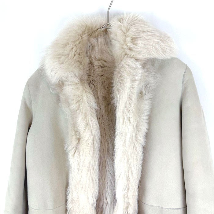 【中古】Drawer ドゥロワー ムートンコート ファーコンビ リバーシブル ロングコート i1020h006108