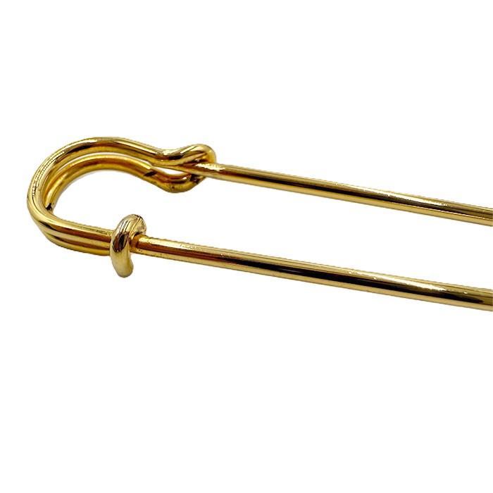 【中古】エルメス HERMES ピンブローチ セリエ 安全ピン ゴールド金具 アクセサリー i0810oq02292
