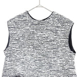 Load image into Gallery viewer, 【中古】Drawer ドゥロワー ノースリーブトップス 38 レディース ツイード ファー切替 シルク混 i1222h00562
