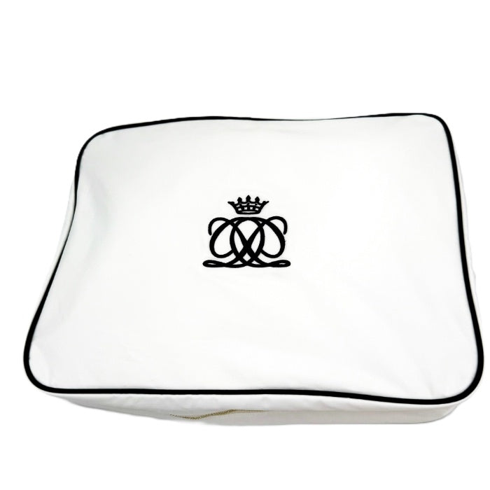 【中古】ドゥロワー Drawer ノベルティトラベルポーチ 大小2個セット パイピング 白 黒 i0501k00510