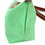 画像をギャラリービューアに読み込む, 【中古】Longchamp ロンシャン トートバッグ グリーン ナイロン×レザー バッグ i1029pq0315
