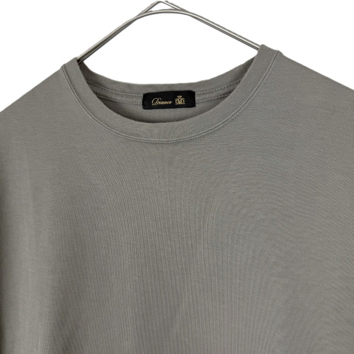 【中古】ドゥロワー Drawer  ノースリーブ カットソー レディース トップス グレー カーキ スリット クルーネック シンプル カジュアル