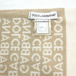 画像をギャラリービューアに読み込む, 【中古】Dolce &amp; Gabbana ドルチェ＆ガッバーナ マフラー ロゴ 総柄 ベージュ系 i0328aq01418
