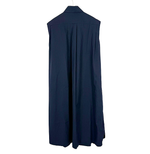 将图片加载到图库查看器，【中古】エルメス HERMES ノースリーブ ワンピース ネイビー シャツワンピース i1222h01275
