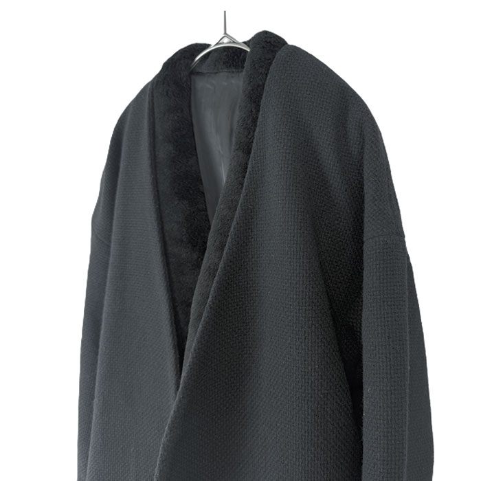 【中古】KNOTT ノット TOMORROWLAND 日本製 ファー付き ウールコート ベスト付き 2WAY i0807n0018