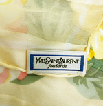 Load image into Gallery viewer, 【中古】イヴサンローラン Yves Saint Laurent 花柄スカーフ イエロー シアー フラワー柄 大判 j0405oq01920
