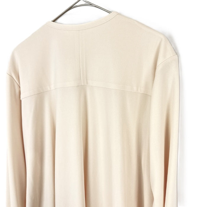 【中古】ドレステリア DRESSTERIOR ノーカラーブラウス ストレッチ タグ付き ライトベージュ i0703n0168