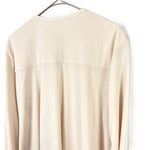 将图片加载到图库查看器，【中古】ドレステリア DRESSTERIOR ノーカラーブラウス ストレッチ タグ付き ライトベージュ i0703n0168
