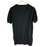 将图片加载到图库查看器，【中古】ジョンスメドレー JOHN SMEDLEY 半袖ニット ブラック S シーアイランドコットン j0310h0095
