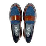Load image into Gallery viewer, 【中古】TOD’S トッズ ローファー フェルト×レザー ブラウン i1222h01840
