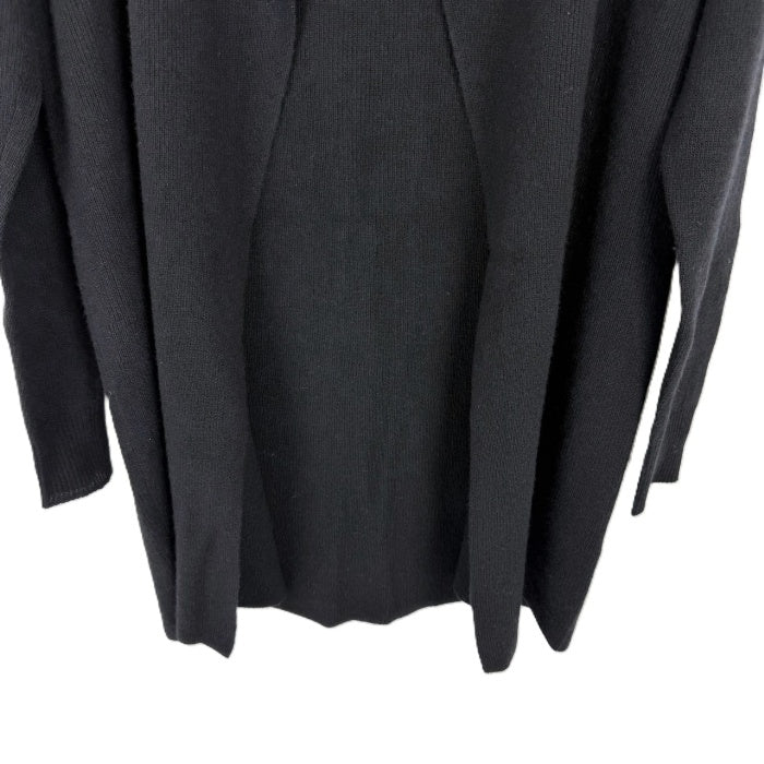 【中古】デプレ DES PRES カーディガン 襟付き ボタンレス ガウン風 ウール カシミヤ ブラック 黒 i0515n0043