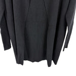 将图片加载到图库查看器，【中古】デプレ DES PRES カーディガン 襟付き ボタンレス ガウン風 ウール カシミヤ ブラック 黒 i0515n0043
