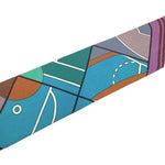 将图片加载到图库查看器，【中古】エルメス HERMES ツイリー スカーフ スリム 幾何学模様 ブルー パープル グリーン 茶 i0627aq003104
