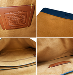 画像をギャラリービューアに読み込む, 【中古】コーチ COACH ケイレブ メッセンジャーバッグ ショルダーバッグ ブルー j0729pq01469
