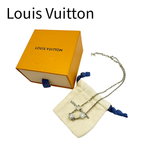 画像をギャラリービューアに読み込む, 【中古】ルイヴィトン Louis Vuitton コリエ・ギャンブル ネックレス LVキューブ シルバー系 箱付き i1029pq005150
