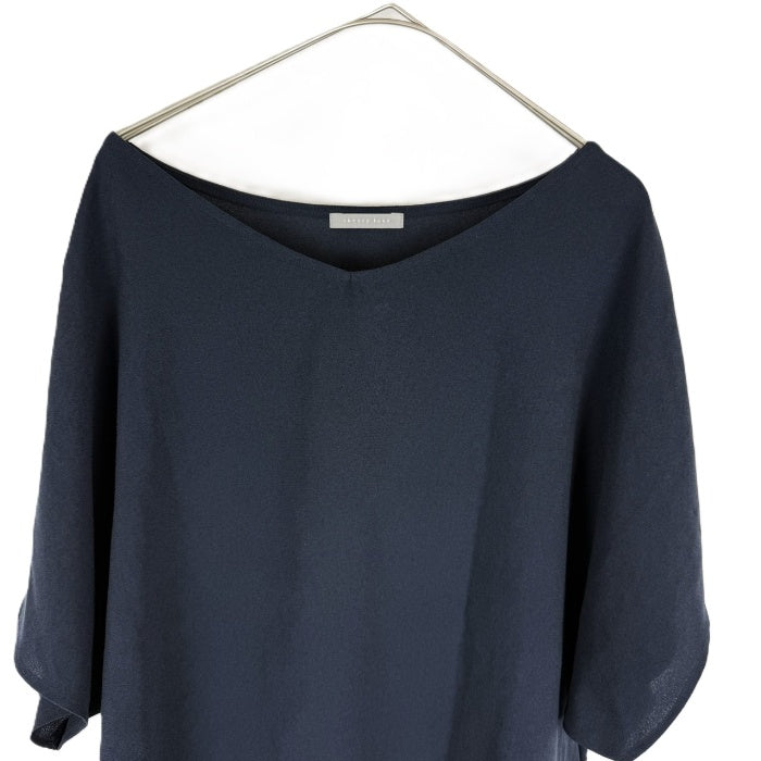 【中古】セオリーリュクス theory luxe カットソー 半袖 透け感 とろみ素材 ネイビー 紺 i0904n0055