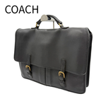 画像をギャラリービューアに読み込む, 【中古】COACH オールドコーチ 906 ビジネスバッグ ブラック レザー j0712oq010103

