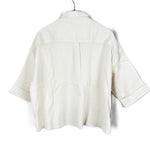 Load image into Gallery viewer, 【中古】イエナ IENA 半袖リネンシャツ ワイドシルエット サファリシャツ風 アイボリー i0526y0108
