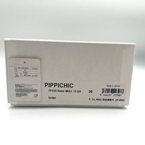 【中古】ピッピシック PIPPICHIC ミュール Remy MULE ポインテッドトゥ リボン スエード ベージュ系 h0626a013