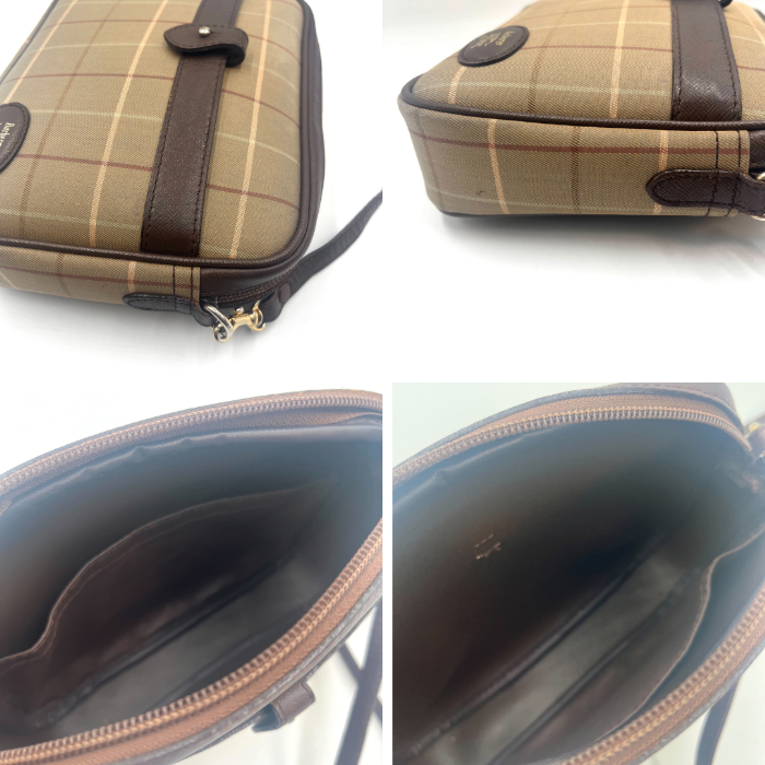 【中古】バーバリー BURBERRY ショルダーバッグ タマムシ ポシェット Burberrys レトロ ベージュ系 ブラウン h1021hq02060