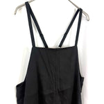 Load image into Gallery viewer, 【中古】栗原はるみ KURIHARA HARUMI サロペットスカート ロング 裾スリット リネン混 ブラック 黒 h1223rq0166
