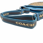 Load image into Gallery viewer, 【中古】COACH コーチ ショルダーバッグ シグネチャー ブルー キャンバス×レザー 斜め掛け i1207oq01270
