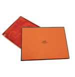 画像をギャラリービューアに読み込む, 【中古】エルメス HERMES ハンドタオル オレンジ H柄 コットン 箱付き j0115lq02560
