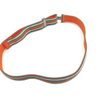 将图片加载到图库查看器，【中古】エルメス HERMES ベルト Hバックル ゴムベルト ボーダー カジュアル オレンジ グレー ホワイト i0627aq01987
