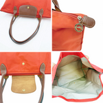 画像をギャラリービューアに読み込む, 【中古】Longchamp ロンシャン トートバッグ オレンジ ナイロン×レザー バッグ i1029pq03310
