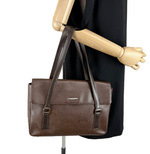 Load image into Gallery viewer, 【中古】BURBERRY バーバリー レザー ハンドバッグ A4可 ビジネス 通勤 ロゴプレート トートバッグ i0922lq00393
