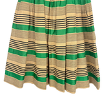 画像をギャラリービューアに読み込む, 【中古】ドルチェ＆ガッバーナ Dolce &amp; Gabbana スカート ボーダー リネン混 グリーン ベージュ 38 i1008n00218
