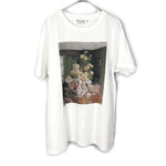 Load image into Gallery viewer, 【中古】フーラ Fjura Tシャツ プリント 花柄 Drawer購入 グラフィック ホワイト 薄黄色系 h0613y002
