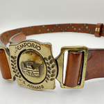 画像をギャラリービューアに読み込む, 【中古】EMPORIO ARMANI エンポリオ・アルマーニ 本革 スタッズ ベルト ヴィンテージ i0731wq0091
