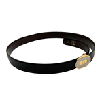 Load image into Gallery viewer, 【中古】ダンヒル Dunhill ベルト レザー ブラック ゴールド シルバー ロゴ j0712oq01430
