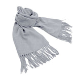 画像をギャラリービューアに読み込む, 【中古】LANVIN COLLECTION ランバン コレクション マフラー ストール グレー カシミヤ混 i0727tq02110
