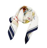 画像をギャラリービューアに読み込む, 【中古】Marca Yokohama マルカヨコハマ スカーフ 横浜モチーフ シルク 絹 正方形 i1013tq00410
