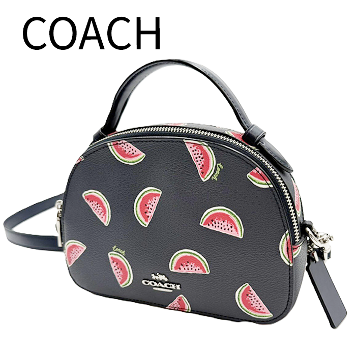 【中古】COACH コーチ スイカ柄 ショルダーバッグ 2WAY ミニバッグ 斜めがけ クロスボディ i0922lq00982