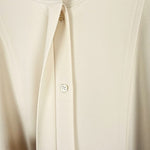 将图片加载到图库查看器，【中古】ドレステリア DRESSTERIOR ノーカラーブラウス ストレッチ タグ付き ライトベージュ i0703n0168
